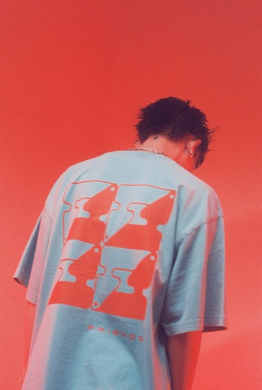 A.S.F. Look — model wearing Ying Yang Block tee, Mint Blue — LOOKS &ldquo;OUT OF CLUB&rdquo; 01/25