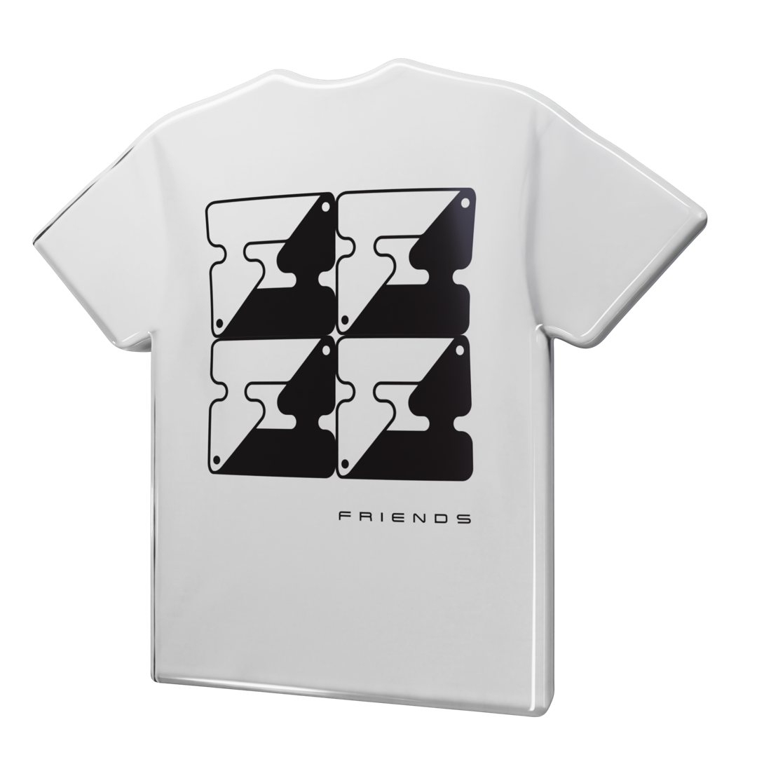 Ying Yang Block tee, White, back