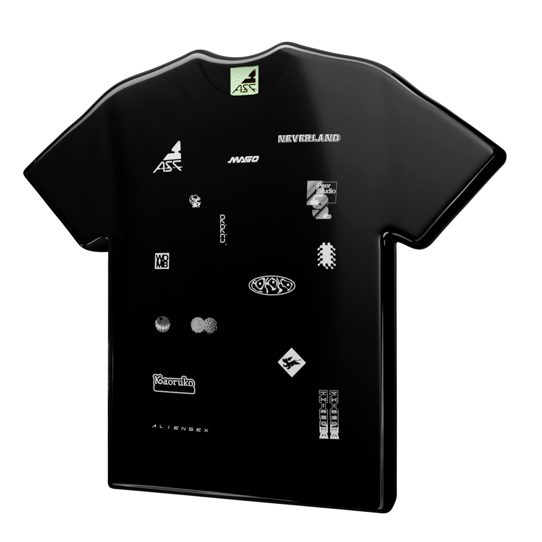 A.S. Friends tee, Black, front