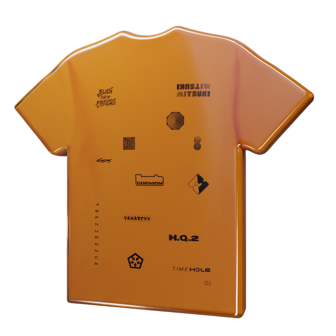 A.S. Friends tee, Orange, back