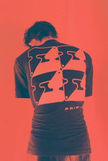 A.S.F. Look &mdash; model wearing Ying Yang Block tee, Black &mdash; LOOKS &ldquo;OUT OF CLUB&rdquo; 09/25